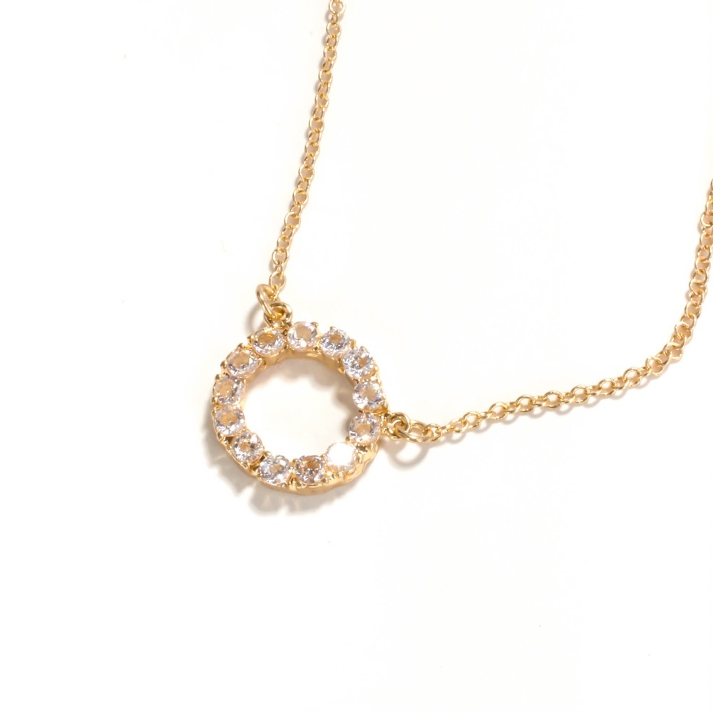 kate spade crystal circle necklace